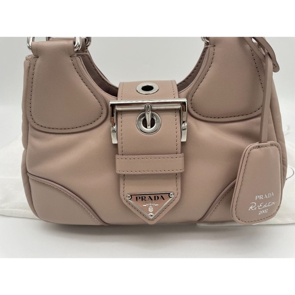 $2950 NEW PRADA MOON NAPPA LEATHER RE-EDITION 2002 MINI SHOULDER BAG PURSE - Picture 4 of 16